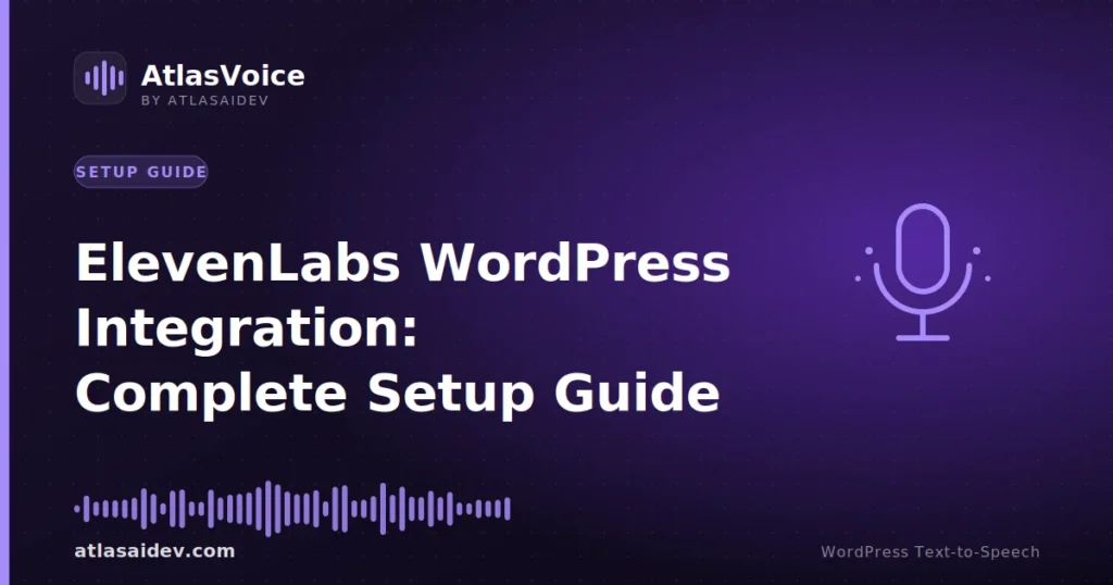 ElevenLabs WordPress integration setup guide — AtlasVoice featured image