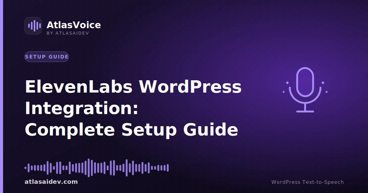 ElevenLabs WordPress integration setup guide — AtlasVoice featured image
